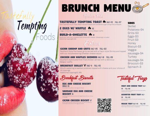 Tastefully Tempting Foods Brunch menu