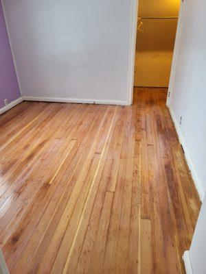 Refinished, 110 year old hardwood floor