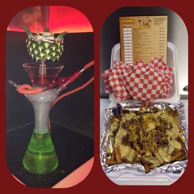 Hookah and some food from next door wildfryz