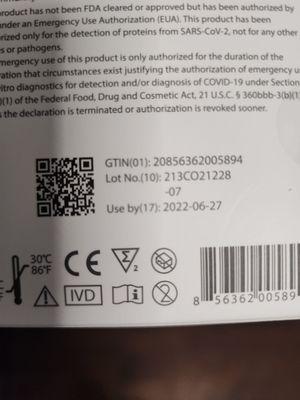 Expired Covid test sold on 08/14/2024