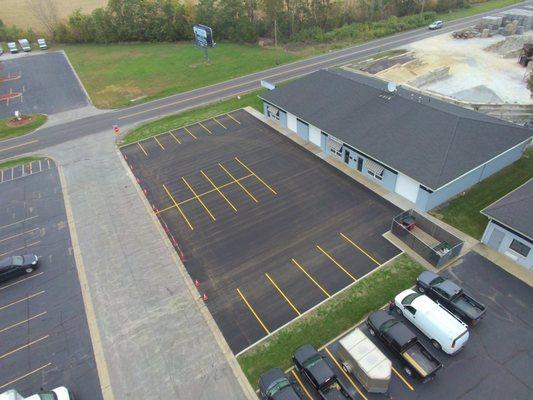 Asphalt Paving parking lots and large driveways