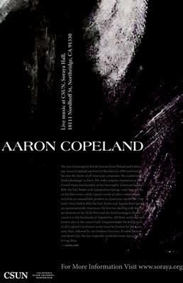 Aaron Copeland - Concert Poster