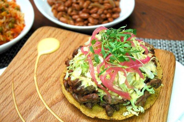 Carne asada Tostada, create your own