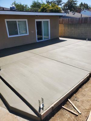 Concrete patio