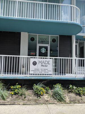 Storefront from 33rd St right off the beach in the DoubleTree.