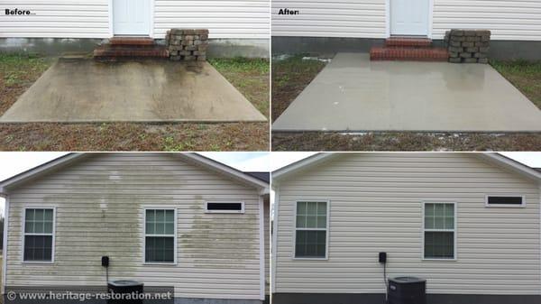 House Wash and Patio Wash Before/After