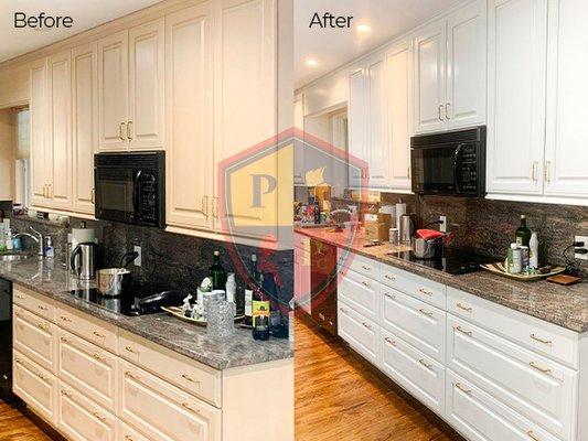 Cabinet Refinishing - Before and After