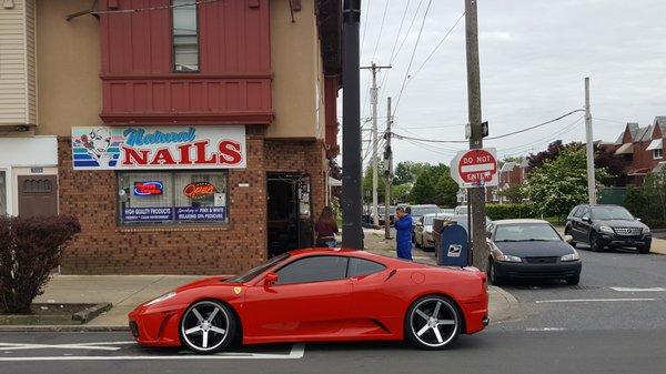 Natural nails Ferrari.