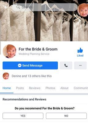 Facebook page information, For the Bride & Groom