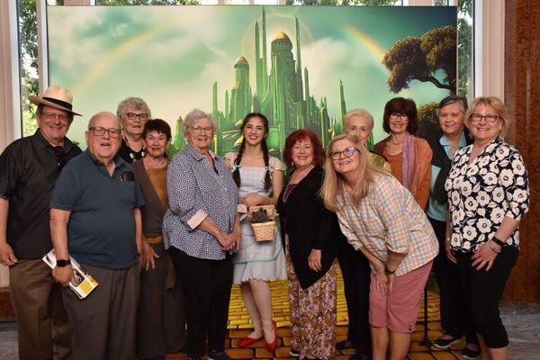 The Las Vegas AAUW group who saw the Wizard of Oz.with Dorothy