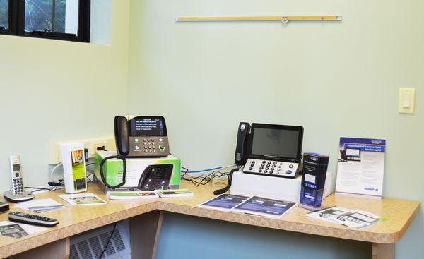 We have a "Complete Assistive Listening Device Room" where you can experience first-hand ALD devices at your fingertips.