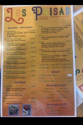 Menu 1