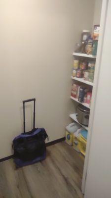 Walk in pantry inside the kitchen