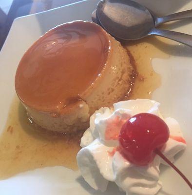 Sorry I dinged the flan prior to pic!  My bad!