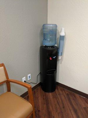 Water cooler in the waiting room