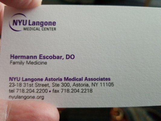 If this is your neighborhood, Dr. Escobar is a great family doctor