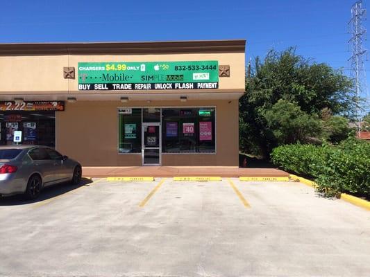 Inside the texaco parking lot