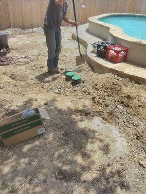 Swimming pool configurations on Irrigation and landscape renovations around new pools