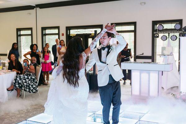 The Rowans share first dance.