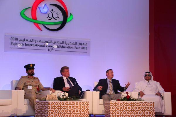 CEO & Co-Founder of Axiom Cyber Solutions Troy Wilkinson on a panel at the 10th anniversary of the Fujairah International Car...