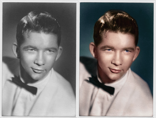 Black and white to color conversion. colorized