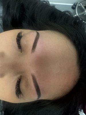 After brow tint