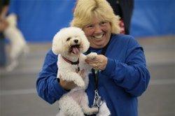 Snafu with me on the flyball lane.  We enjoy the dog sports.