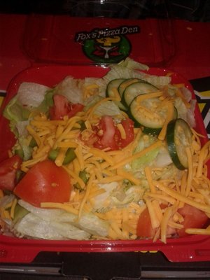 Always gotta get a good salad with your pizza  !