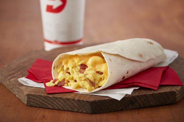 Bacon egg and cheese burrito