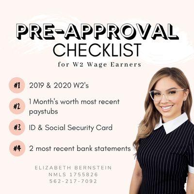 Your pre-approval checklist for non self-employed workers