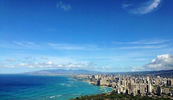 Over looking Honolulu from Diamond Head