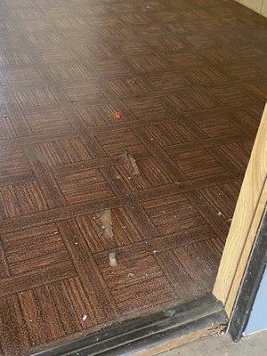 Floors supposedly swept/mopped