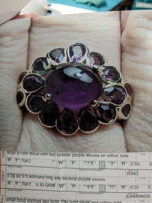 Amethyst gold ring