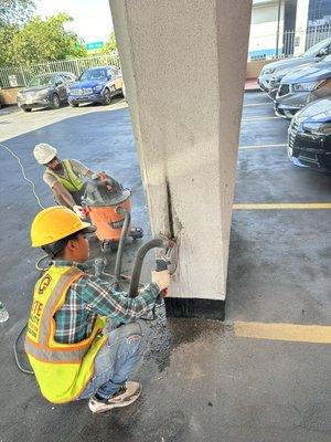 Repairing cracks