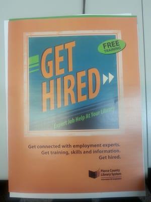 If you need new skills or help to find a job. Free service.