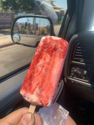 Strawberries and cream ice cream bar