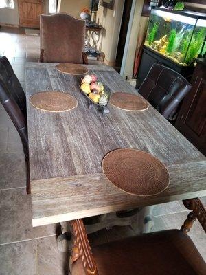 8 place dining room table - leaves not shown