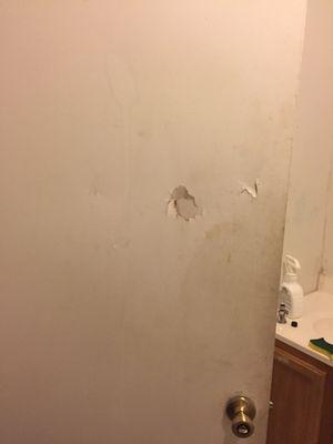 Other side of bathroom door