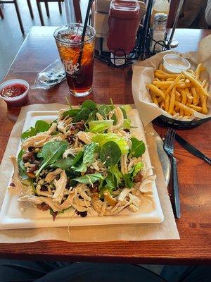 Cherry coke, Almost the Best Salad, Fries with ranch