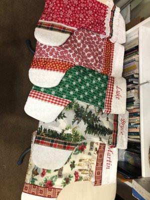 custom Embroidered Christmas stockings