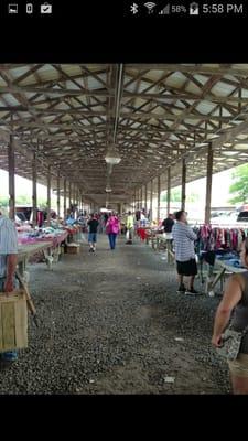 Under the shed of big d flea market