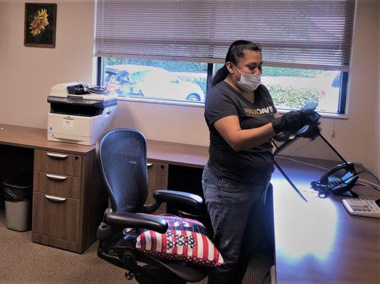 Our cleaning crew readies a local office for reopening after the COVID-19 closure.