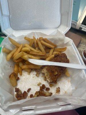 Waffle Battered Chicken + Fries