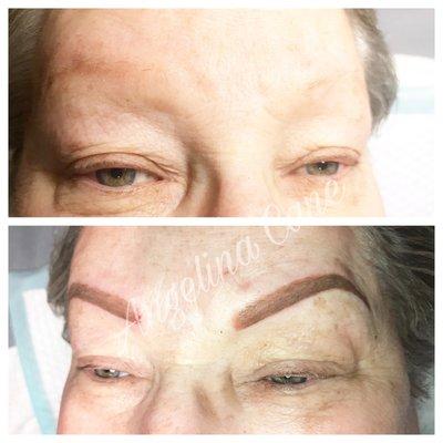 Ombre permanent eyebrows