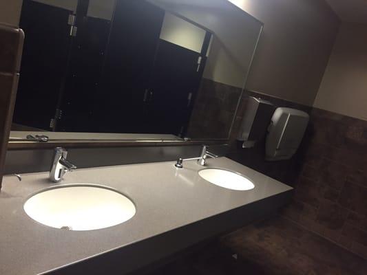 There's also a public restroom on the main floor outside of the facility's suite.