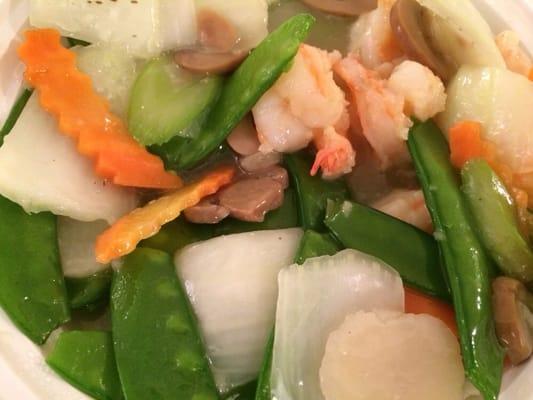 Shrimp and snowpeas