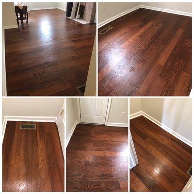 Hardwood flooring after cleaning