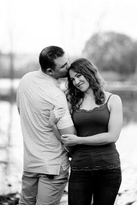 A kiss on the forehead.
Couples Photo Session - Richfield Lake Park