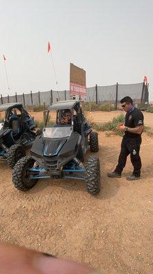 Before the ride with Rent-A-UTV Junior gave us really good instructions on the utvs