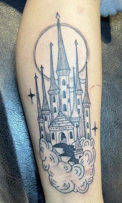 Magic castle tattoo